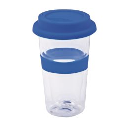 כוס שתיה מזכוכית דופן כפולה – ביקל 370 מ”ל כחול