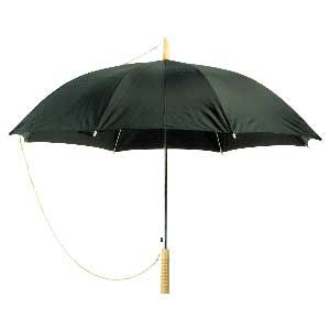מטריה “23 מוט ברזל, ידית עץ – פרומו ירוק