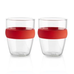 זוג כוסות זכוכית עם חבק 150 מ”ל אינדונזיה 2 אדום